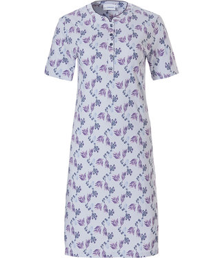 Pastunette short sleeve cotton nightdress with buttons  'floral delight'