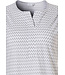 'pretty fine fine zig zag lines' short sleeve, light grey & white ladies cotton-modal nightdress with v neck
