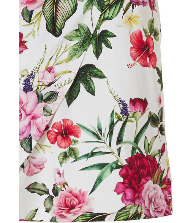 Premium Collection strandjurkje met korte mouwen 'beautiful Summer flowers'