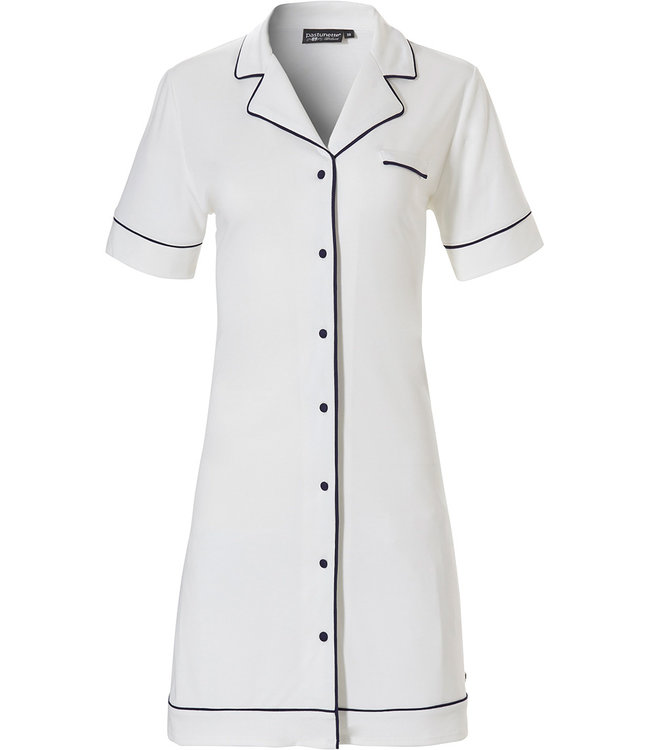 Pastunette Deluxe short sleeve full button ladies nightdress 'satin soft luxury'