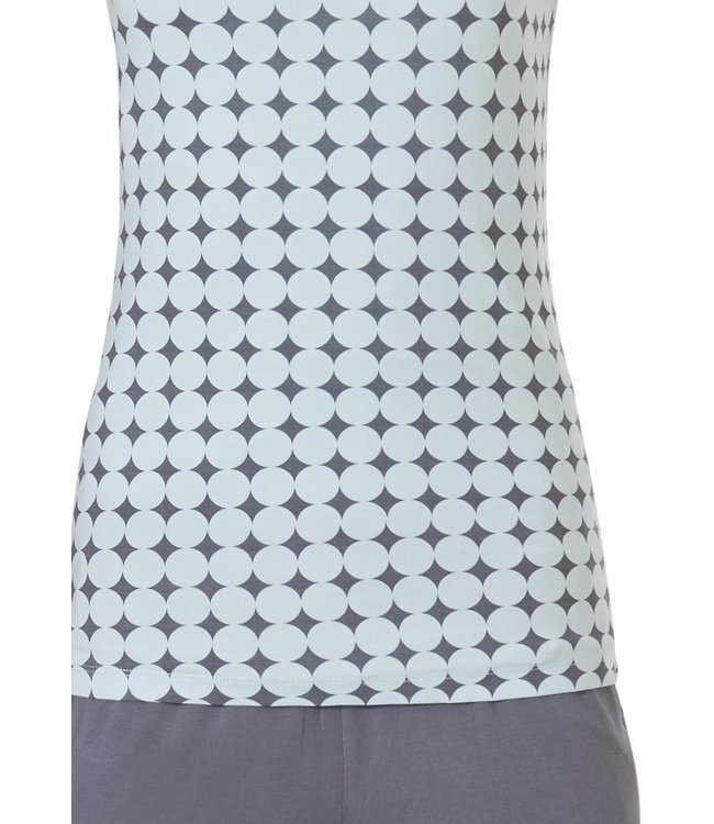 ladies homewear-short set with straps 'symmetrical elegant diamonds & 60's circles'