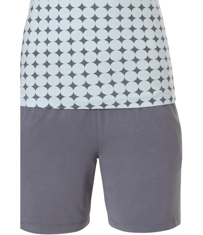 ladies homewear-short set with straps 'symmetrical elegant diamonds & 60's circles'