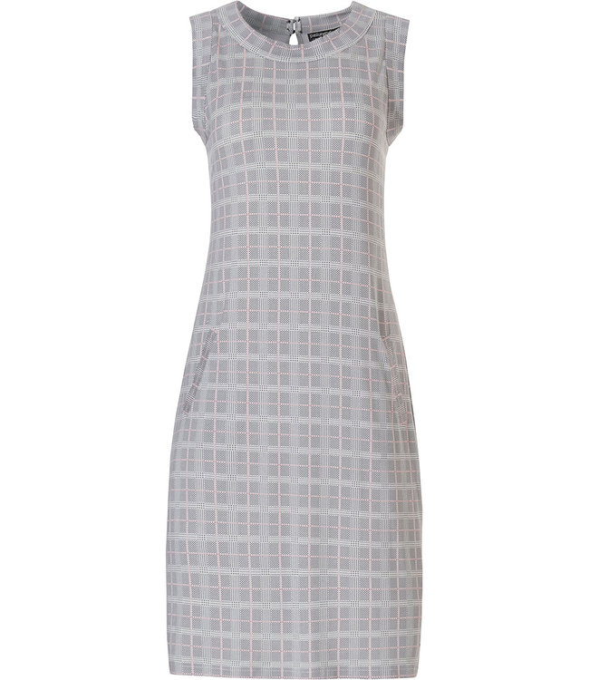 'checkered blocks of style' ladies night & homewear sleeveless dress