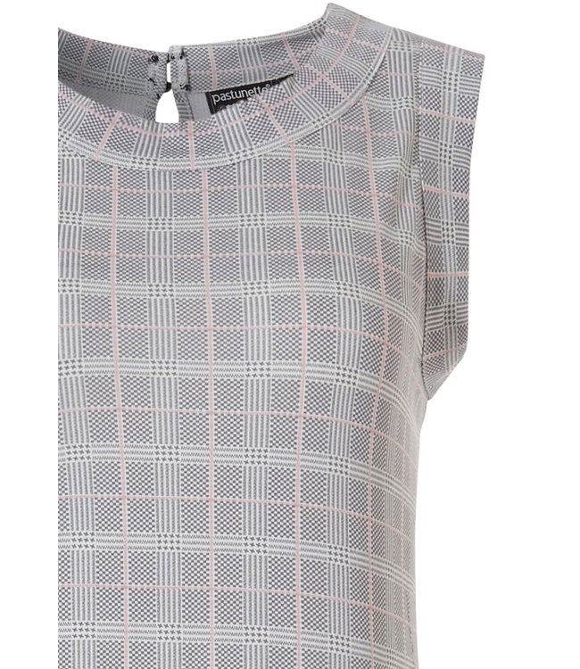 mouwloos dames nachthemd-homedress 'checkered blocks of style'