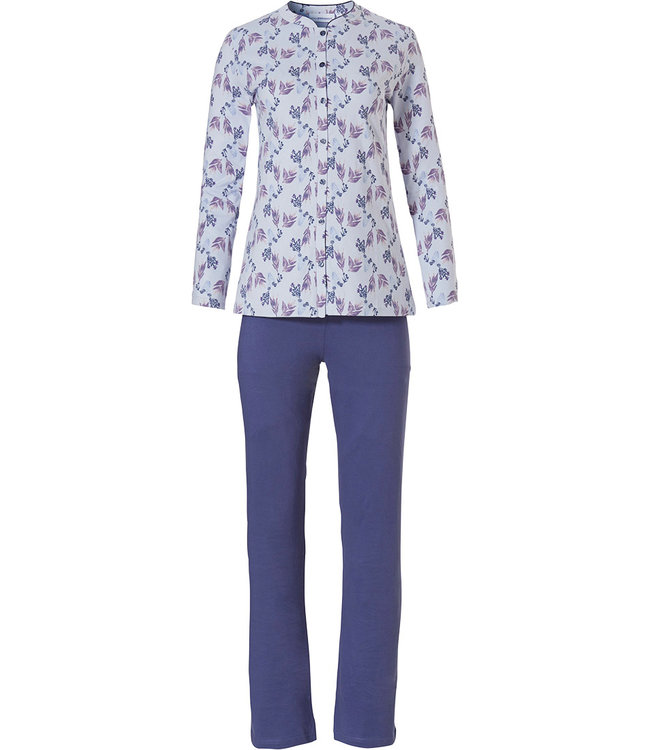 Pastunette long sleeve full button cotton classic pyjama 'floral delight'
