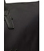 over-the-shoulder black beach bag with zip closure
