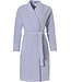 Pastunette wrap-over kimono style cotton robe 'soft horizontal lines'