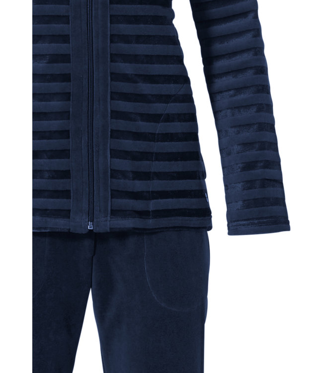 luxury velvet homesuit 'navy velvet lines'