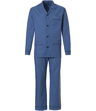 Robson men's woven cotton full button pyjama 'squares & cube'