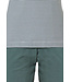 ladies sage green cotton pyjama set 'fine stripes & pretty neckline'