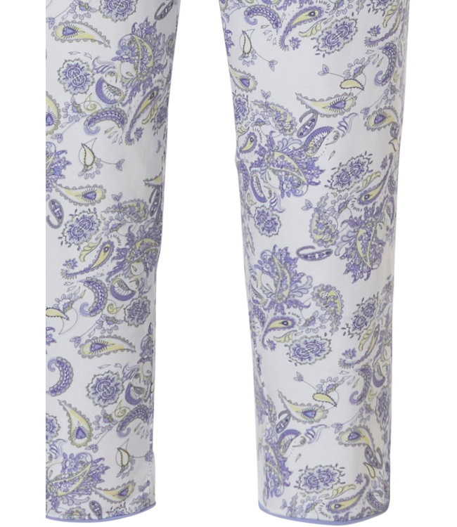 gestreepte pyjama met korte mouwen van biologisch katoen 'stripes & paisley dreams'