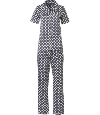 Pastunette Deluxe short sleeve satin soft full button pyjama 'deeply dotty'