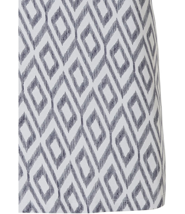 'holiday fashion' white & dark blue ladies short sleeve beach dress with pretty back details and all over 'holiday fashion' print  - A 'must have' for any Summer wardrobe!