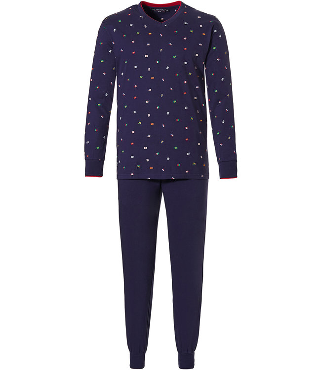 Pastunette for Men mens cotton pyjama 'dream traveller'