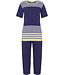 Pastunette ladies short sleeve pyjama set 'horizontal eden stripes'