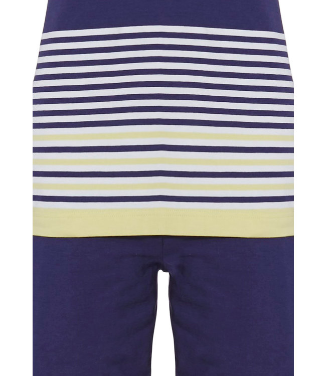 dames pyjama met korte mouwen 'horizontale eden strepen'