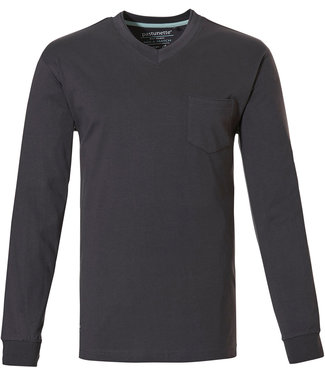 Pastunette for Men Mix & Match dark grey cotton pyjama top