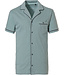 light green short sleeve mens full button cotton pyjama top 'link of bricks'
