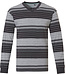Mix & Match modern grey multi-striped men's long sleeved pyjama top