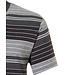 moderne, grijs gestreepte heren pyjama top met korte mouwen