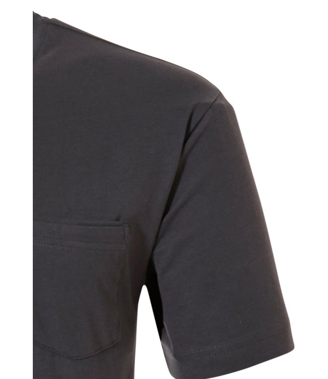 Mix & Match mens dark grey short sleeve cotton pyjama top