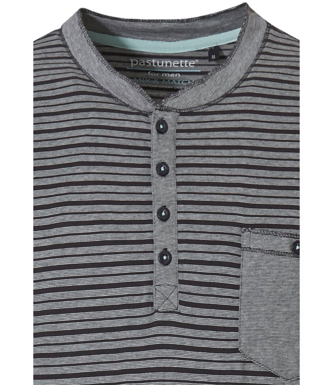 Mix & Match, mens stripey short sleeve, cotton top with buttons