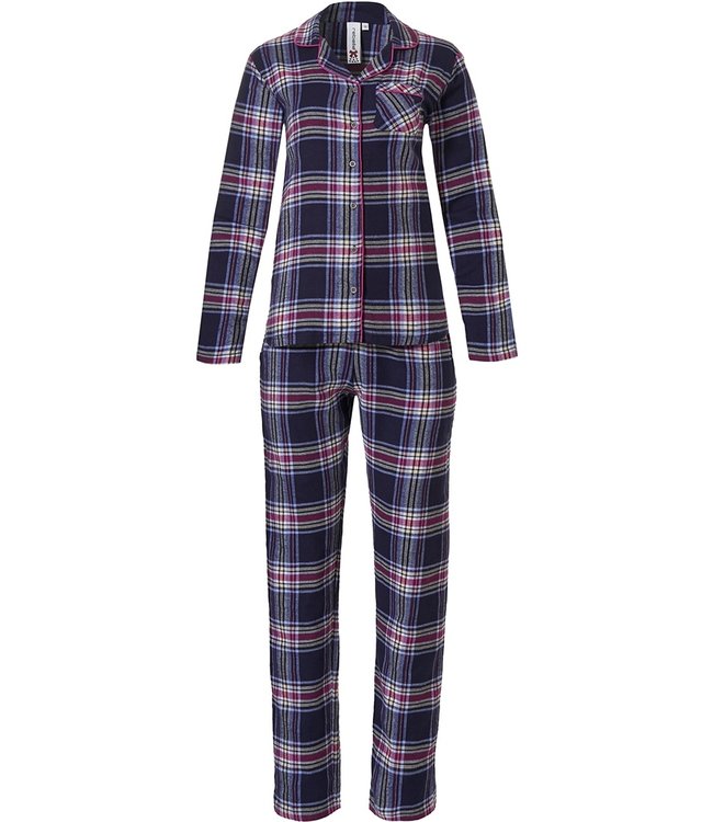 flanellen doorknoop pyjama 'cool trendy checks'