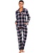 full button flannel pyjama 'cool trendy checks'