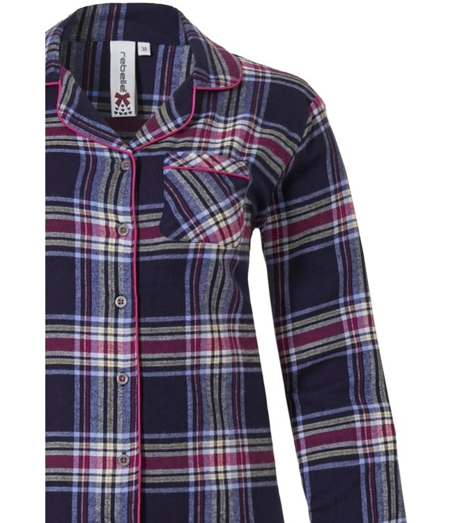 full button flannel pyjama 'cool trendy checks'