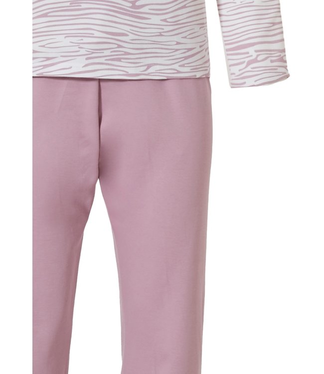 pink cotton interlock pyjama set with buttons 'feminine animal magic'