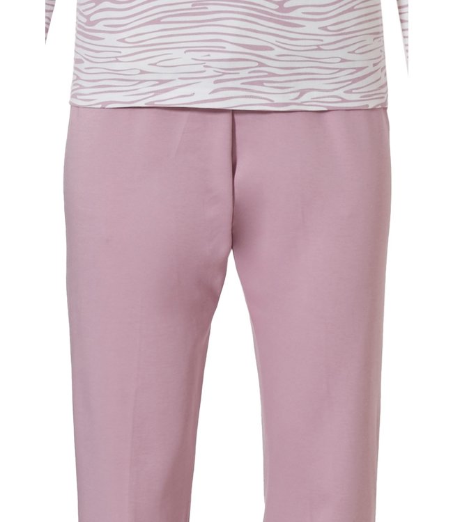 pink cotton interlock pyjama set with buttons 'feminine animal magic'
