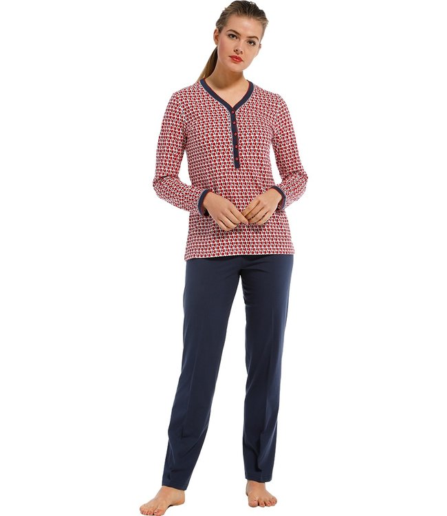 ladies long sleeve cotton pyjama set 'cube it fashion'