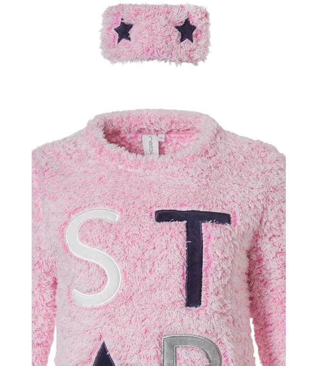 girls fleece home-lounge suit & eye-mask '★ be a star ★'