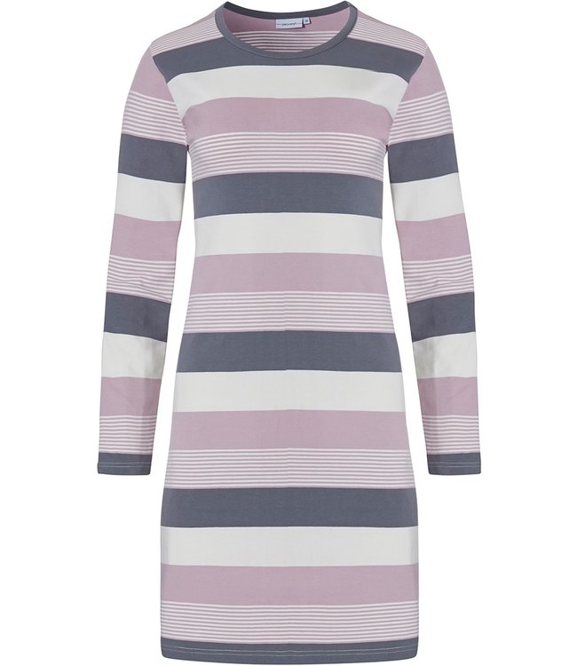 ladies long sleeve nightdress 'mixed bold stripes'