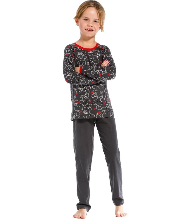 katoenen meisjespyjama met lange mouwen 'poodles of love ♥ '