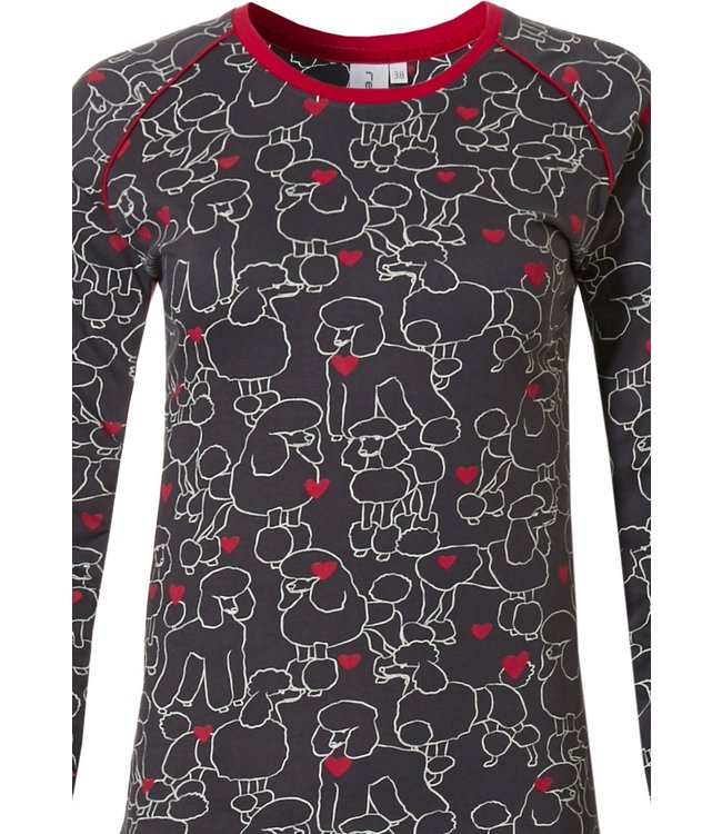 katoenen meisjespyjama met lange mouwen 'poodles of love ♥ '