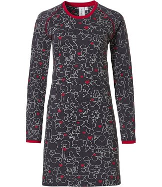 Rebelle long sleeve cotton nightdress 'poodles of love ♥ '