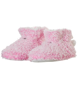 Rebelle soft fleece ankle indoor boots 'fluffy pink'