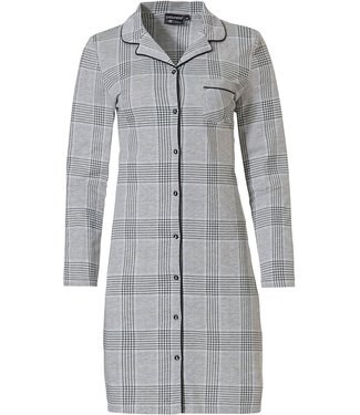 Pastunette Deluxe cotton-polyester full button nightdress 'checks in style'