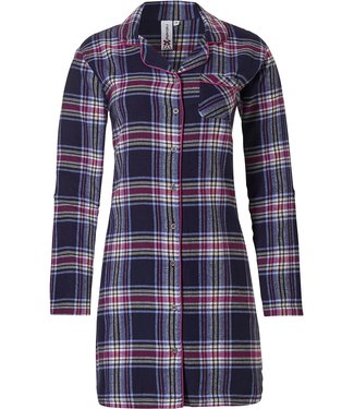 Rebelle full button flannel nightshirt 'cool trendy checks'