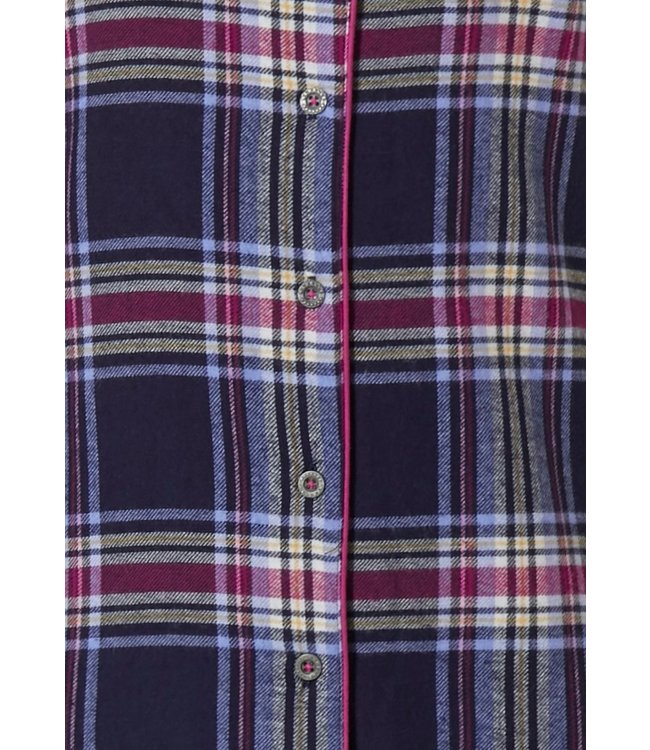 full button flannel nightshirt 'cool trendy checks'