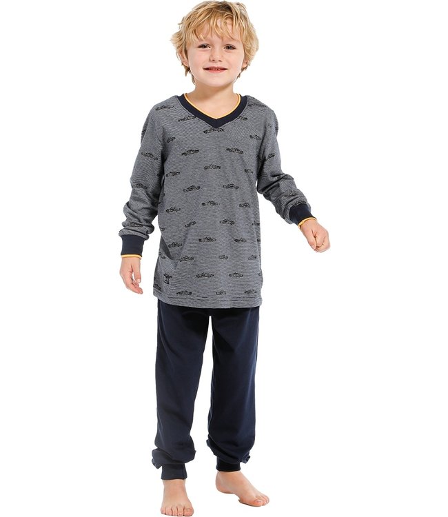 boy's cotton pyjama with cuffs 'crazy cabs'