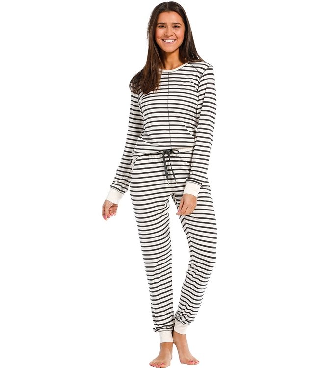 young ladies long sleeve pyjama set 'trendy lines'