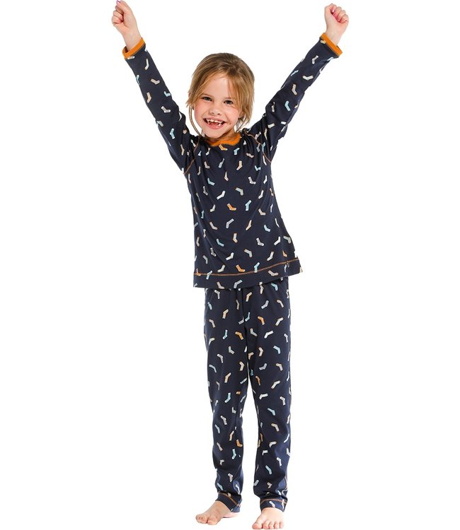 katoenen pyjama voor meisjes 'crazy socks'
