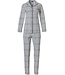 katoen-polyester doorknoop damespyjama 'checks in style'