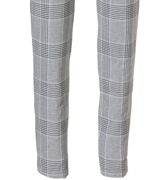 katoen-polyester doorknoop damespyjama 'checks in style'