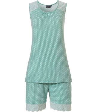 Pastunette Deluxe sleeveless shorty set 'micro dots & lace'