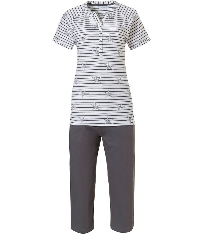 gestreepte pyjama met korte mouwen 'by the seashore'