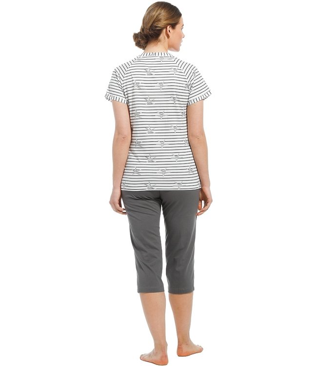 stripey short sleeve pyjama 'by the seashore'