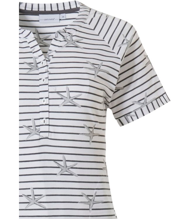 stripey short sleeve pyjama 'by the seashore'